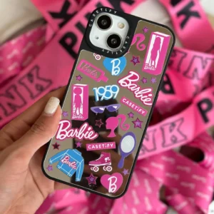 قاب باربی آیفون استیکر Barbie آینه ایقاب باربی آیفون استیکر Barbie آینه ای