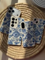 قاب طرح شکوفه آبی (Blue Blossom) آیفون، سامسونگ و شیائومی | طراحی ظریف و خاص - Image 4