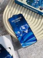 گلس محافظ صفحه آیفون نگین‌دار (Diamond) | دور الماس‌کاری شده | مناسب سری ۱۲ تا ۱۷