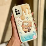 قاب آیفون برجسته چرمی spongebob - Image 5