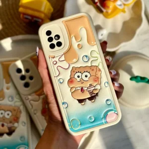 قاب آیفون برجسته چرمی spongebob