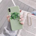 قاب موبایل آیفون گل ریحون سبز