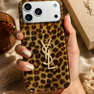 قاب پلنگی قهوه‌ای YSL آیفون
