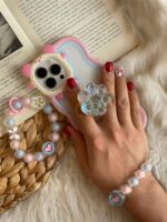 قاب موبایل آیفون پنجه گربه هلوگرامی + بند مچی ست - Image 3