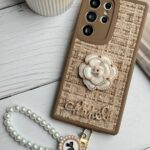 قاب موبایل سامسونگ شنل گل حصیری (بدون بند)