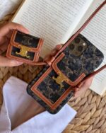 قاب موبایل آیفون کلین چرمی قفل فلزی بند چرمی بلند - Image 2