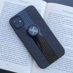 قاب موبایل سامسونگ پارچه و گلس حلقه دار مشکی - Image 2