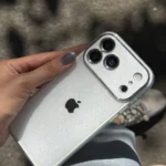 قاب شاینی ماینی آیفون نقره‌ای