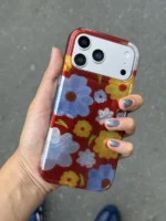 قاب گلستان آیفون با زمینه قرمز | قاب IMD مقاوم برای آیفون 12 تا 17 Pro Max - Image 7