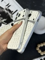 قاب آیفون طرح Louis Vuitton با لنز سفید | حکاکی LV | سری 13 تا 17 - Image 7