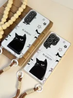 قاب جاکارتی Black Cat آیفون و سامسونگ | بند مچی دو قلاب | دخترانه - Image 9
