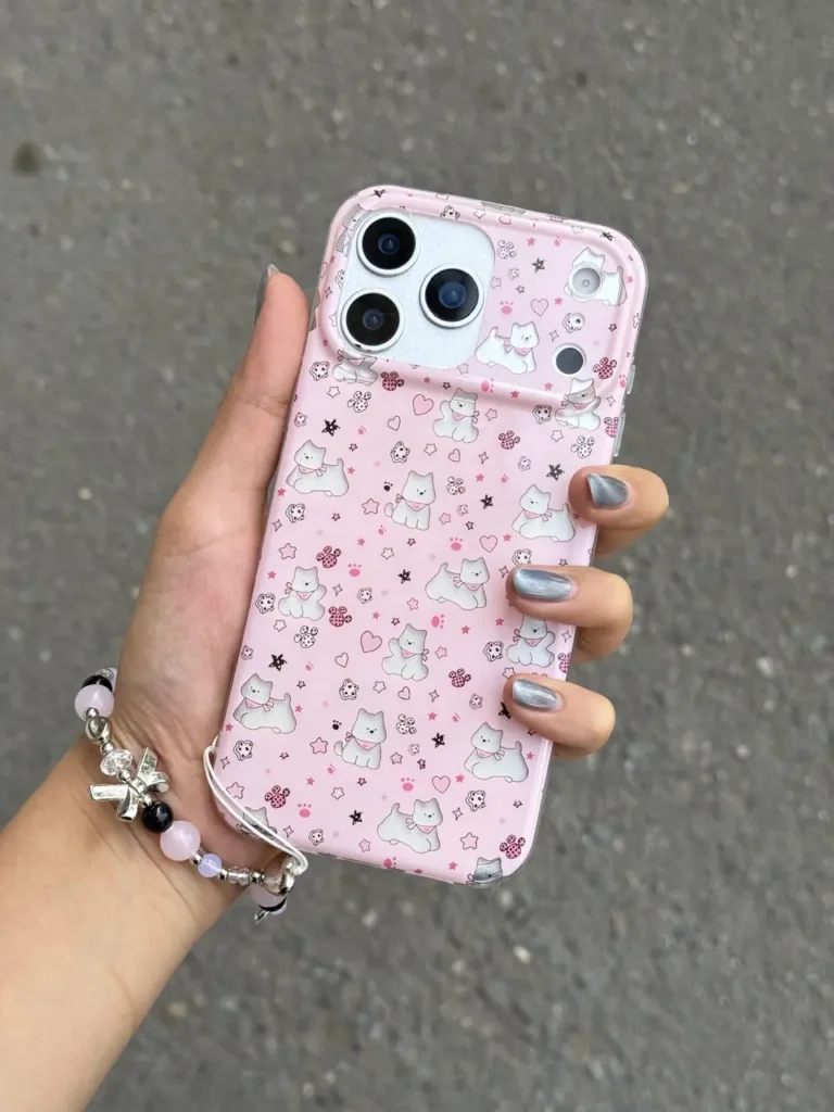 قاب کیوت Pink Paws آیفون