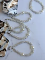 قاب پلنگی آیفون براش مدل Leopard Print | با آویز مرواریدی - Image 6