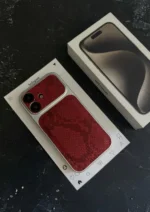 قاب پوست ماری قرمز چرمی آیفون Red Python - Image 2