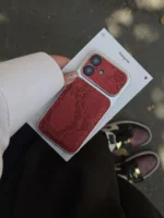 قاب پوست ماری قرمز چرمی آیفون Red Python