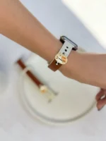بند اپل واچ فانتزی دخترانه مدل چرمی پیشی | بند چرمی Apple Watch - Image 3