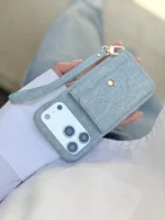 قاب جین آیفون مدل Jeans Wallet | قاب جاکارتی کیف پول بند مچی آینه دار - Image 6