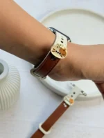 بند اپل واچ فانتزی دخترانه مدل چرمی پیشی | بند چرمی Apple Watch - Image 6