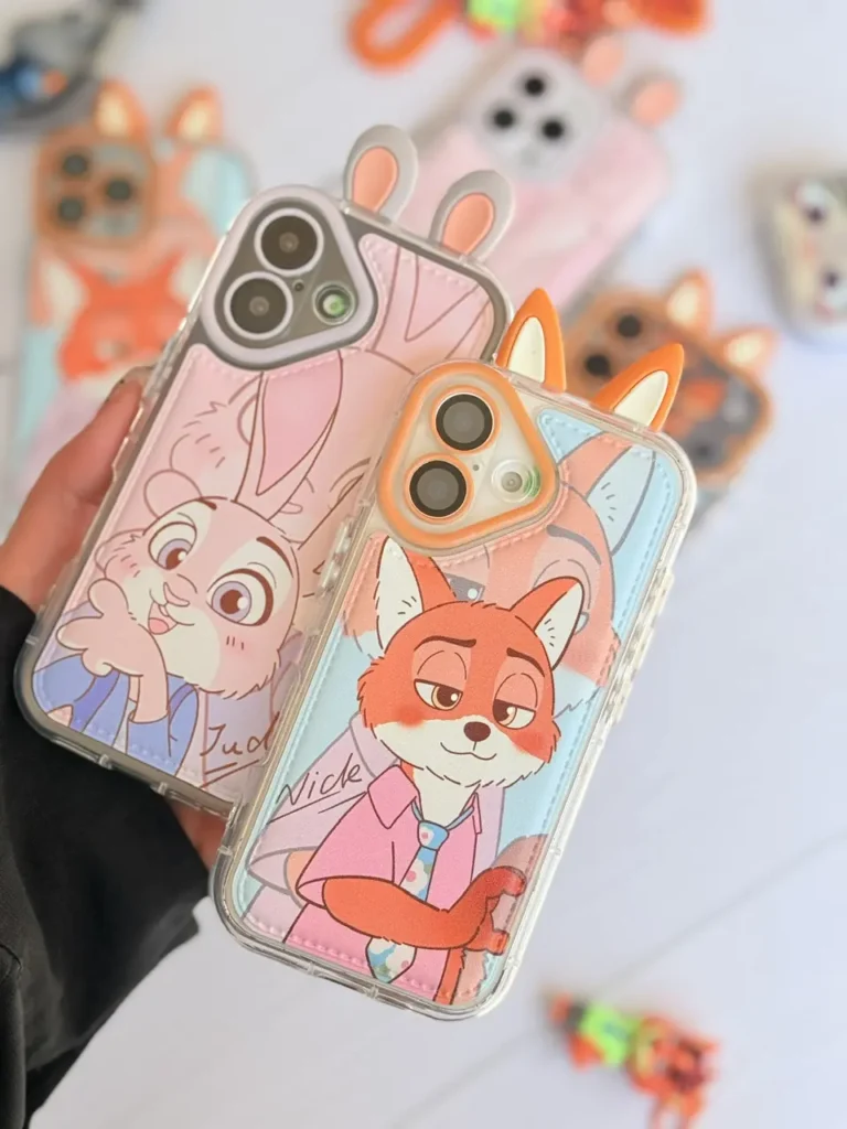 قاب فانتزی عروسکی آیفون زوتوپیا خرگوش و روباه | Zootopia