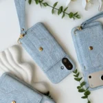 قاب جین آیفون مدل Jeans Wallet | قاب جاکارتی کیف پول بند مچی آینه دار