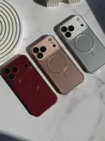 قاب گوشی مگسیف آیفون Ring Glass Case شیشه تراش خورده