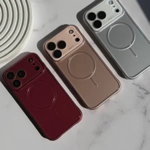 قاب گوشی مگسیف آیفون Ring Glass Case شیشه تراش خورده