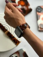 بند اپل واچ کائوچویی قهوه‌ای | بند Apple Watch اسپرت و شیک - تصویر 2